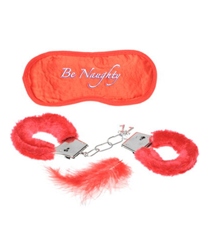 Kit masque menottes duvet et plume - CC500503